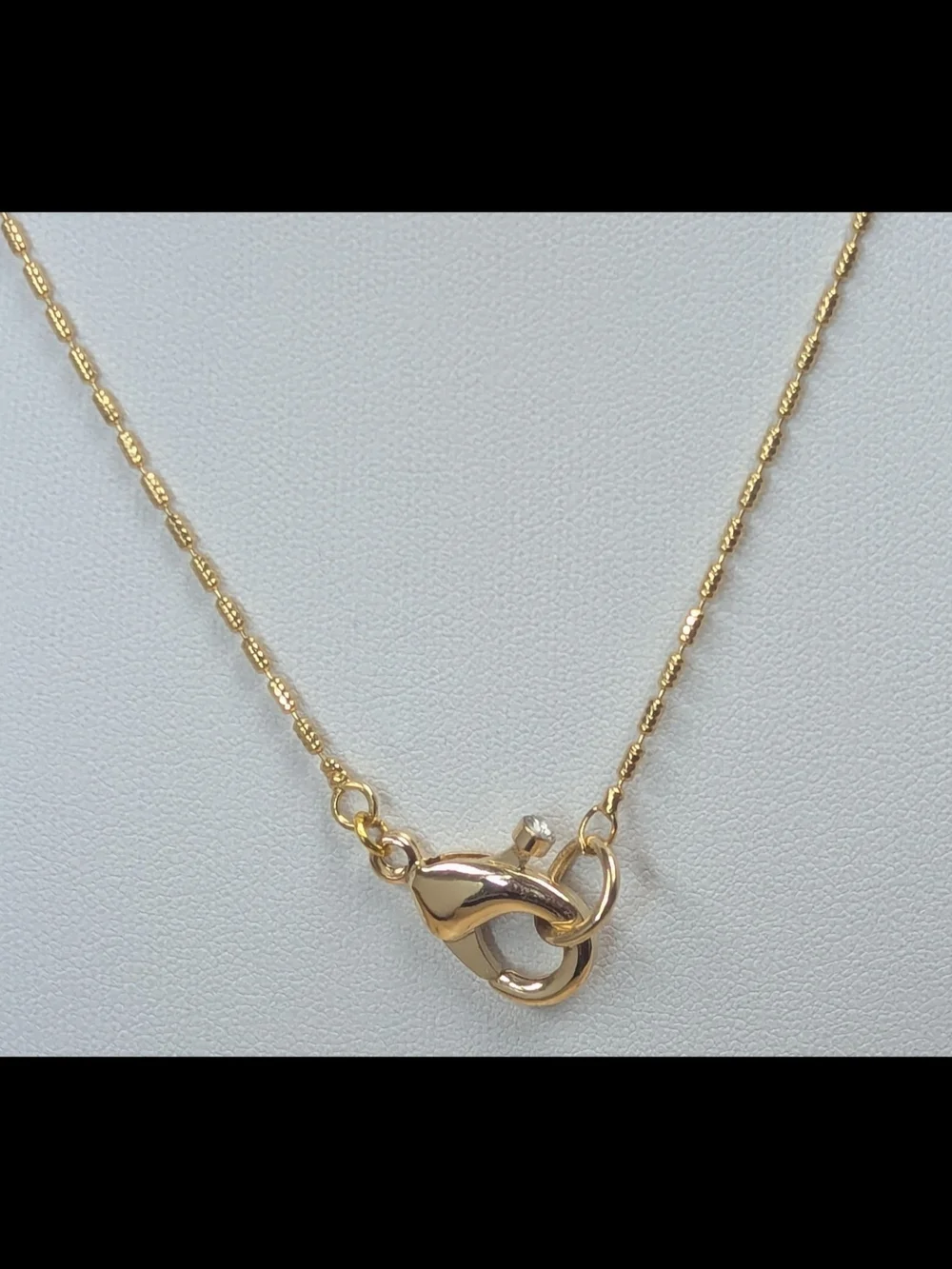 Freshwater Pearl Necklace 18KGP Textured Link Chain 18 Inch June Birthstone - Picture 7 of 9